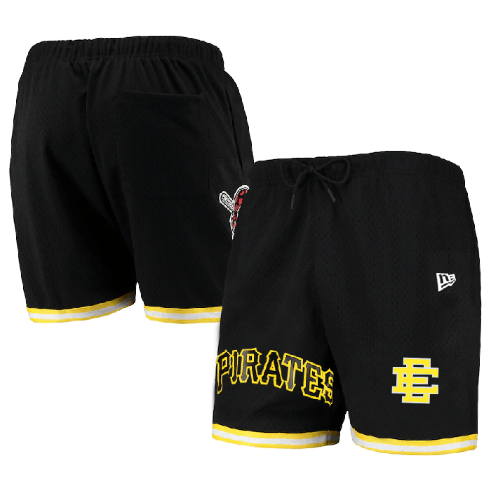 Men's Pittsburgh Pirates Black Mesh Shorts